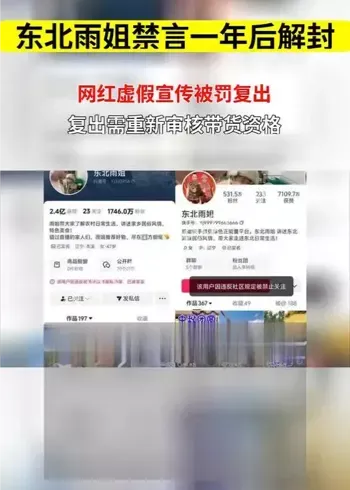 东北雨姐账号解封传闻
